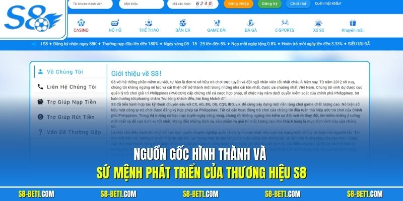 Nguồn gốc hình thành và sứ mệnh phát triển của thương hiệu S8