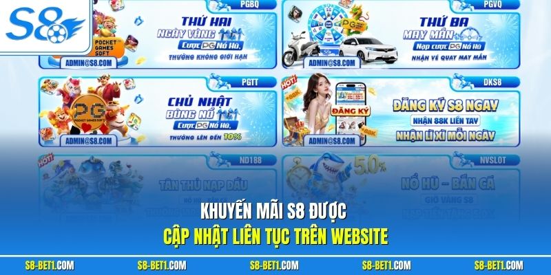 Khuyến mãi S8 được cập nhật liên tục trên website